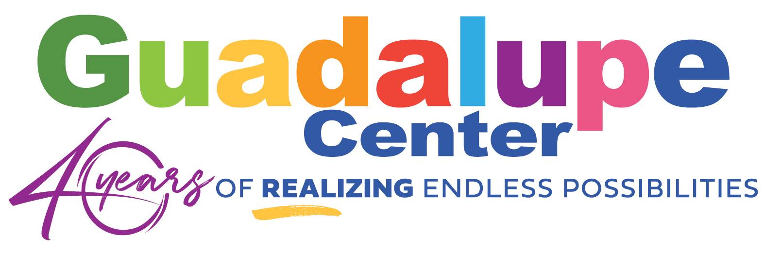 Guadalupe Center 40th Anniversary Logo